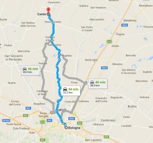 Mappa Cento Bologna